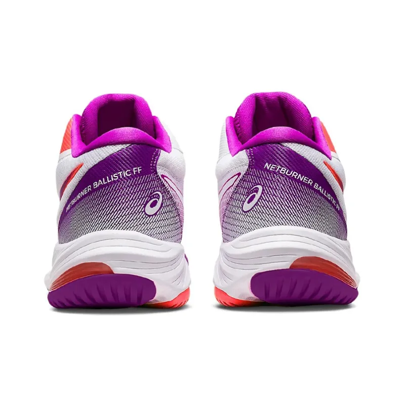 Asics Gel Netburner Ballistic MT FF 3 Low Top Training Shoes Women's White Purple-4
