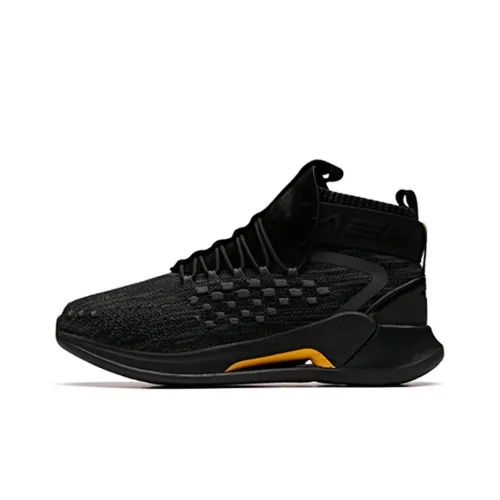 Anta Cushioning, Slip Resistant, Abrasion Resistant, Breathable Low Top Training Shoes Men's Black Yellow