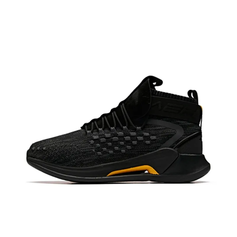 Anta Cushioning, Slip Resistant, Abrasion Resistant, Breathable Low Top Training Shoes Men's Black Yellow-0