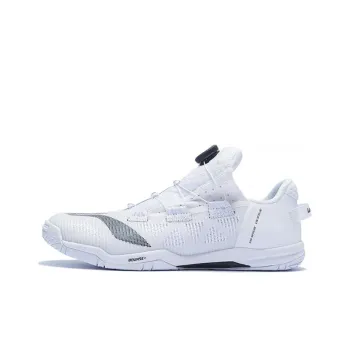 LiNing Mage Cushioning Anti Slip And Wear Resistant Low Top Table Tennis Shoes Unisex White Black