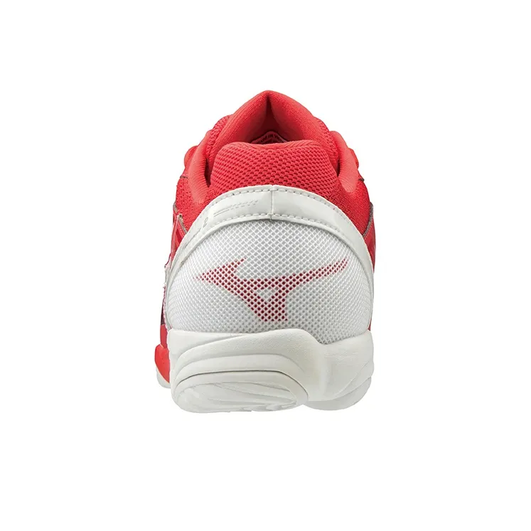 Mizuno Wave Rider 25 Wide Durable Breathable Low-Top Table Tennis Shoes Unisex Red White-3