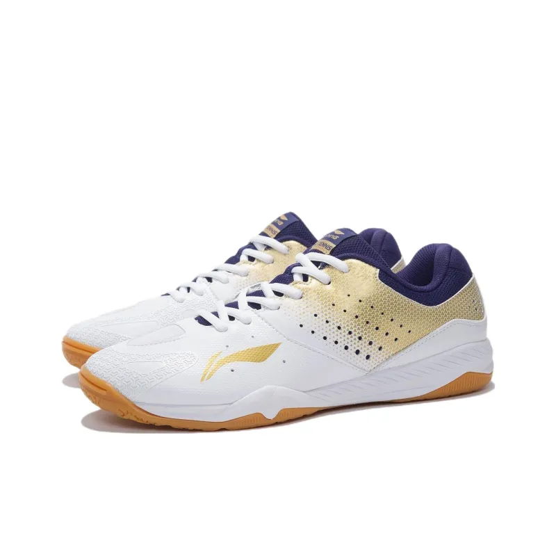LiNing Slip-Resistant Low-Top Training Shoes Men's White-2