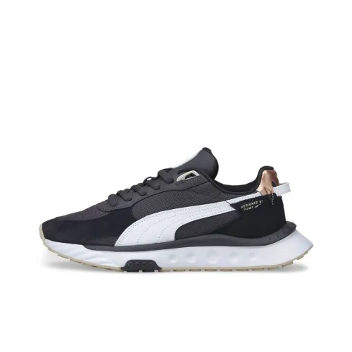 PUMA Wild RiderRihanna Fenty Cushioning Anti-Slip And Wear-Resistant Low-Top Training Shoes Women's Rose Gold