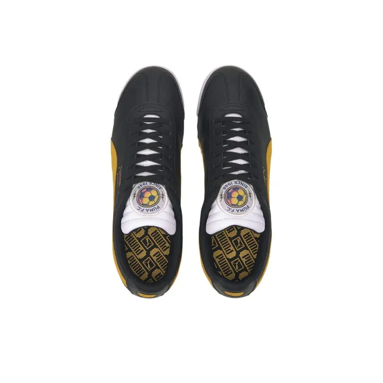 PUMA Roma Classic Running Shoes Black/Yellow-2