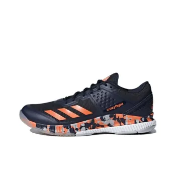 Adidas Crazyflight Volleyball Wear-Resistant Slip-Resistant Low-Top Training Shoes Men's Blue Orange