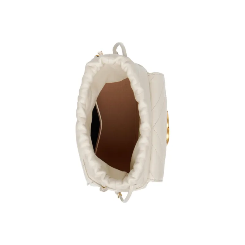 GUCCI Marmont Leather Bucket Bags Shoulder Bag Crossbody Bag Mini Women's White-6