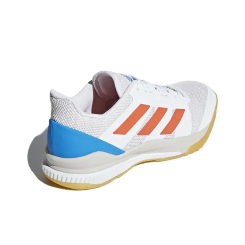 Adidas Stabil Bounce Wear-Resistant Low-Top Training Shoes Men's White Red Blue-3