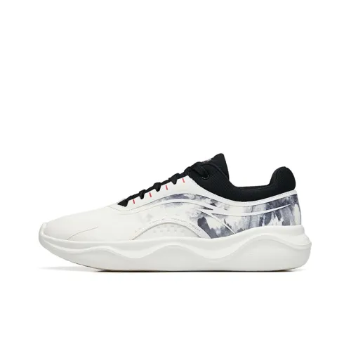 Anta Shenxi Cushioning Anti Slip And Wear Resistant Low Top Training Shoes Men's White Black