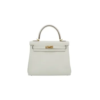 HERMES Kelly Togo Calfskin Kelly Bag Handbags 25 Women's 0T Mushroom White