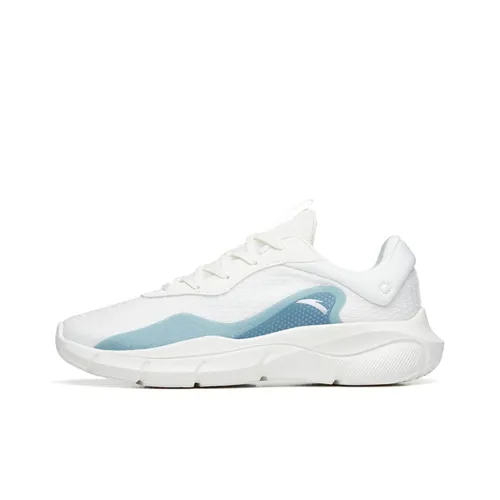 Anta Linghui Cushioned Anti Slip Wear Resistant Breathable Lightweight Low Top Training Shoes Men's White Blue