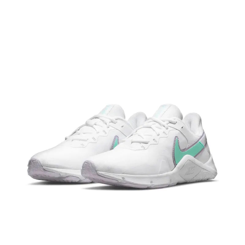 Nike Legend Essential 2 White Green Glow Women's-2