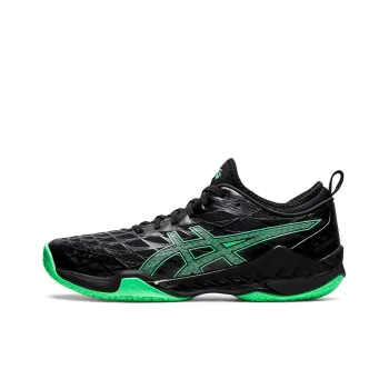 Asics Blast FF 3 Wear-Resistant Low-Top Handball Training Shoes Men's Black Green