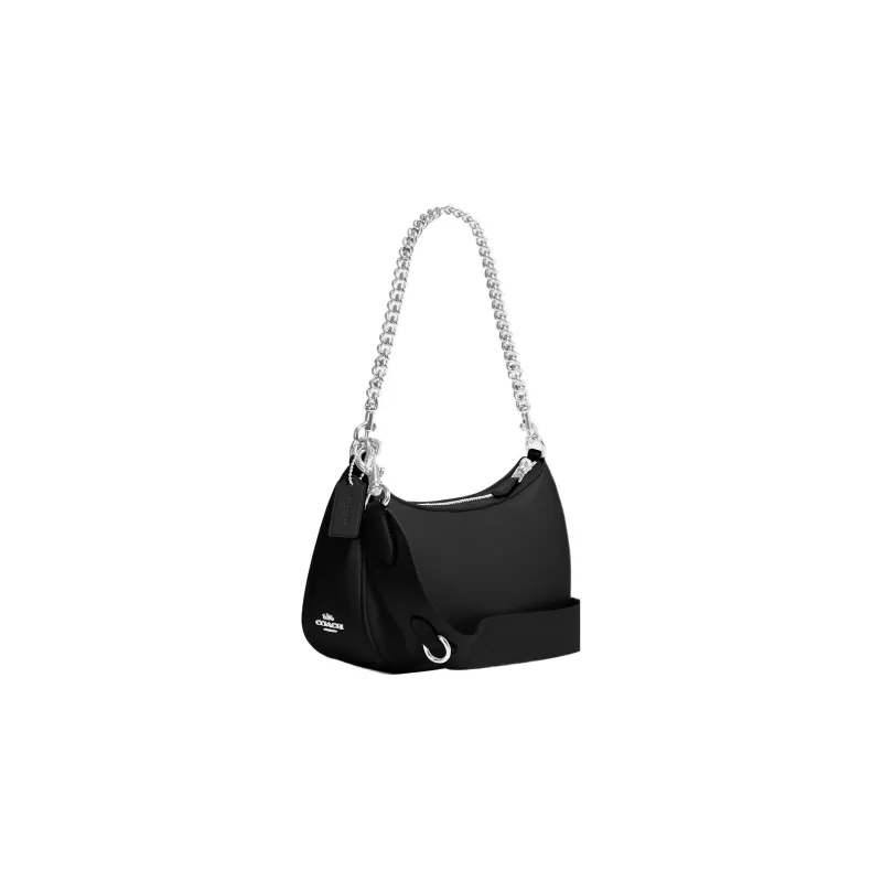 COACH Teri Leather Shoulder Bag, Handbag, Shoulder Bag Women's Black-1