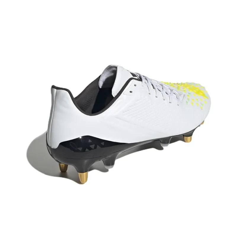 Adidas Predator Malice Sg Boots Anti Slip And Wear Resistant Lightweight Low Top Training Shoes Unisex White Yellow-3