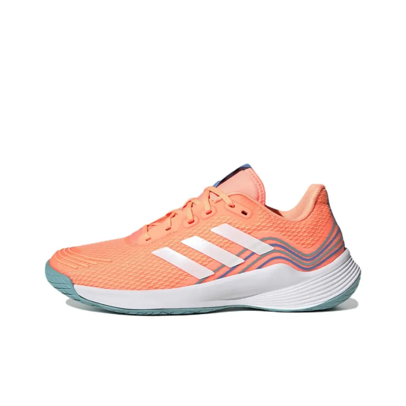 Adidas Novaflight Volleyball Anti Slip And Wear Resistant Breathable Low Top Volleyball Training Shoes Women's Orange-0