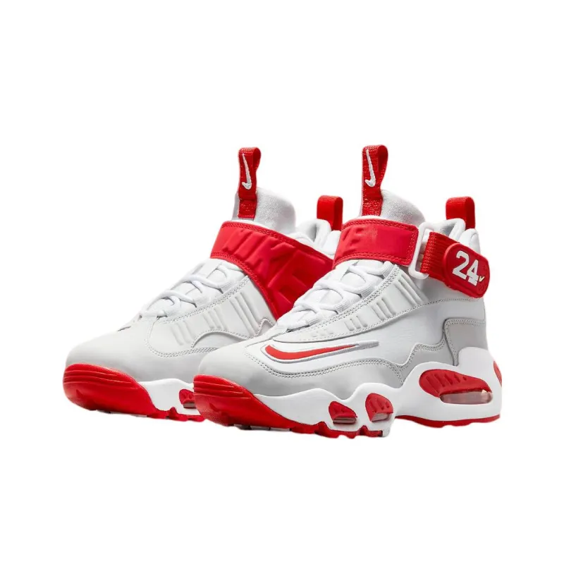 Nike Air Griffey Max 1 'Cincinnati Reds' Cushioning Anti Slip And Wear Resistant Mid Top Training Shoes Red White-2