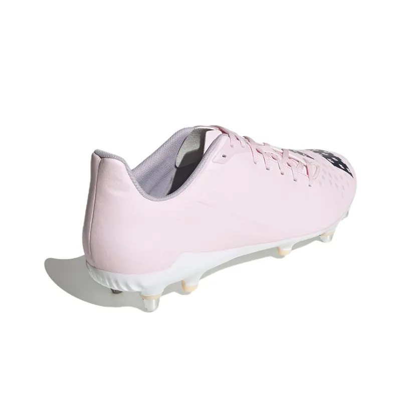 Adidas Malice SG Malice SG Anti-Slip And Wear-Resistant Lightweight Low-Top Rugby Shoes Pink White-3