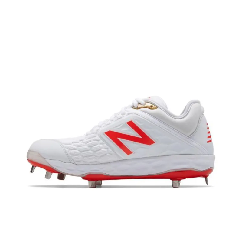 New Balance NB 3000 Anti Slip Wear Resistant Low Top Training Shoes Men's White Red-0