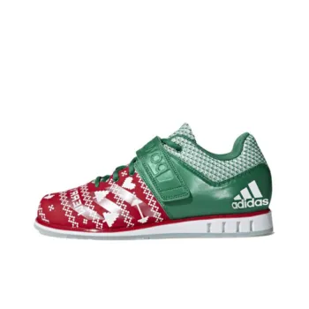 Adidas Powerlift .3.1 Wear-Resistant Low-Top Training Shoes Men's Red Green Patchwork