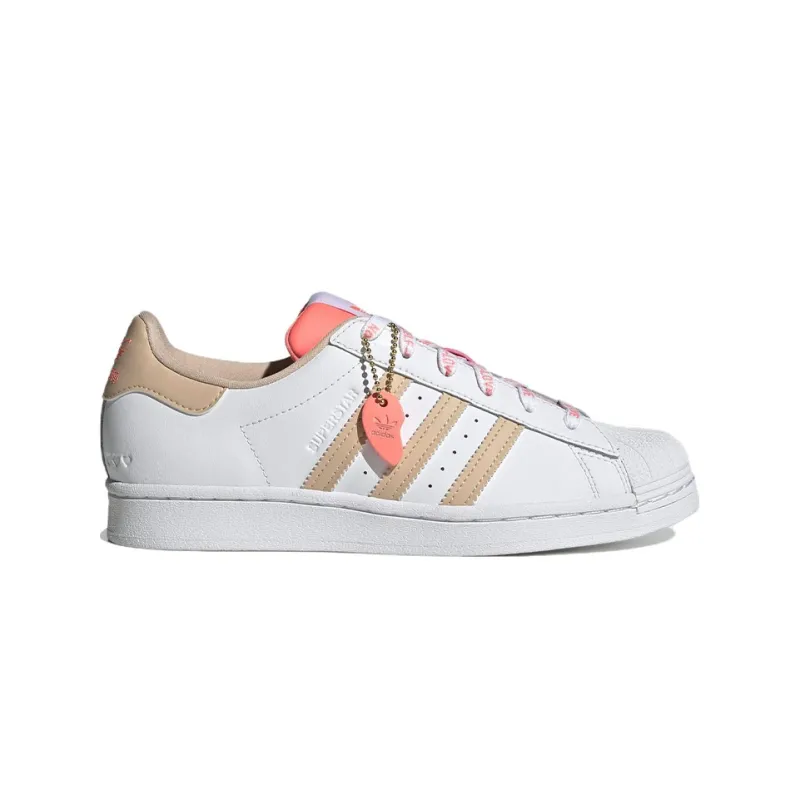 Adidas Superstar Cloud White Halo Blush Acid Red Women's-1