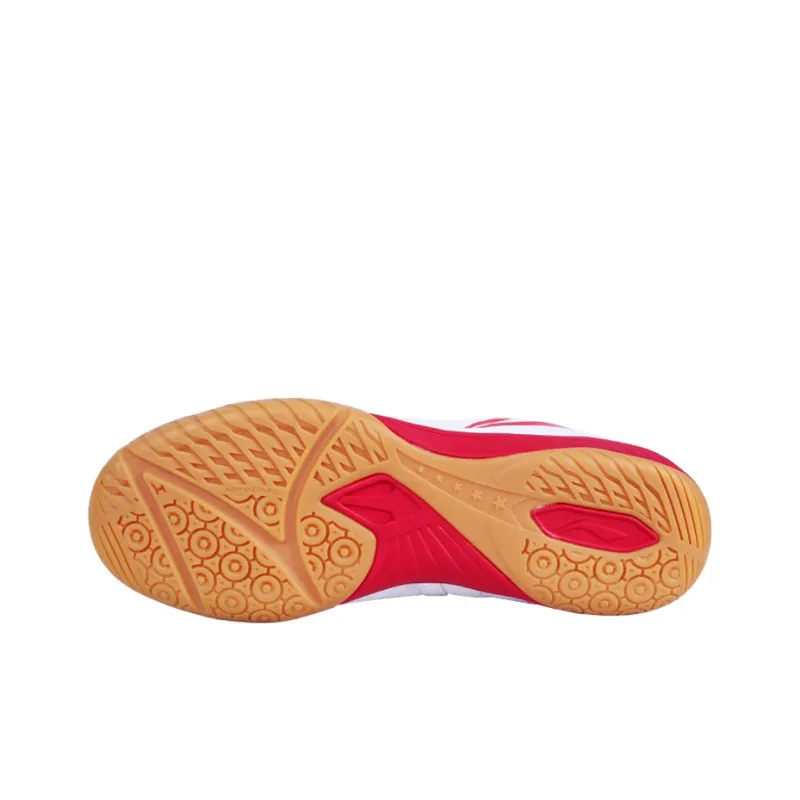 LiNing Cushioning, Slip Resistant, And Abrasion Resistant Low Top Training Shoes Unisex White Red-4
