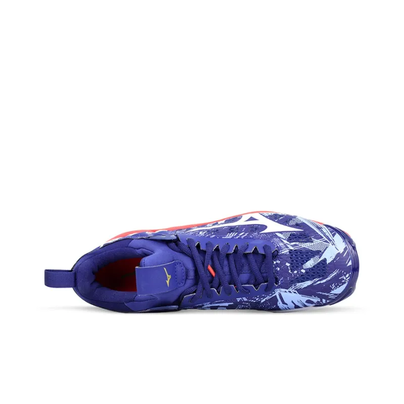 Mizuno Wave Momentum 2 Blue/Red-3