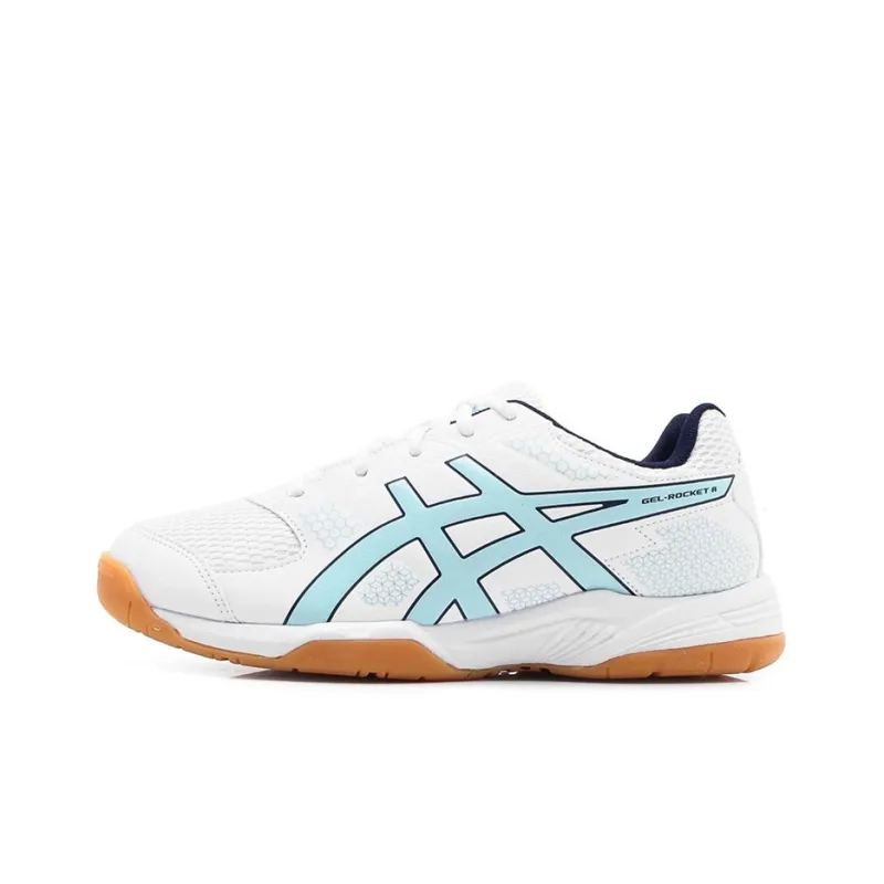 Asics Gel-Rocket 8 Wear-Resistant Low-Top Training Shoes Women's White Blue-0