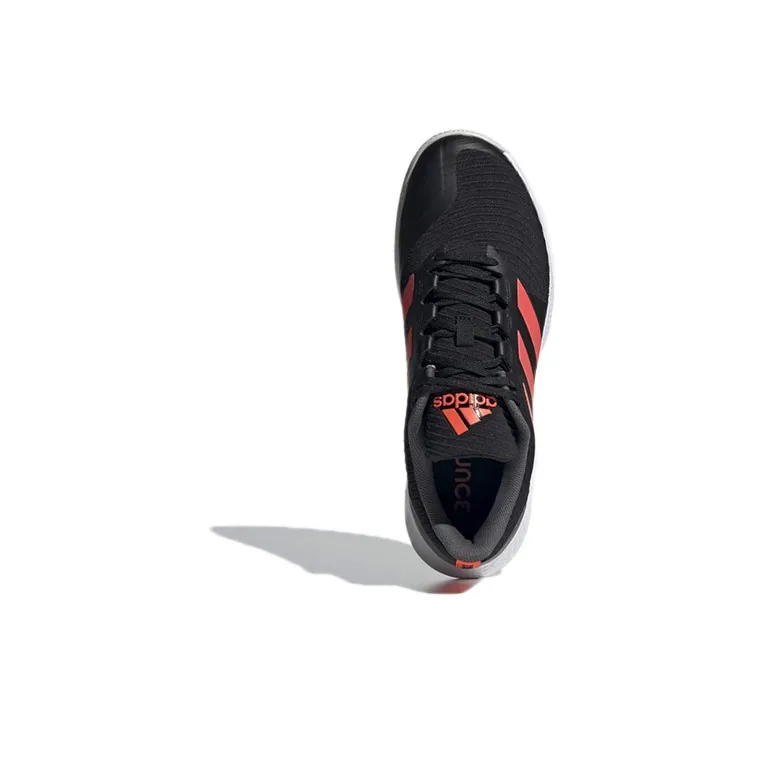 Adidas Forcebounce Handball Slip Resistant Low Top Training Shoes Men's Black Red-4