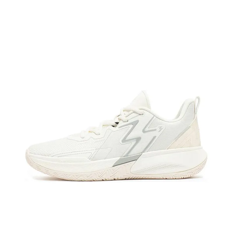 361° Big3 3.0 Team Cushioning Abrasion Resistant Breathable Low Top Basketball Shoes Men's White Gray-0