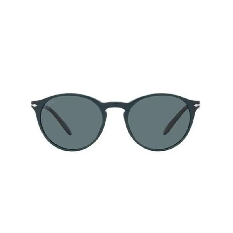 PERSOL Plate Frame Oval Sunglasses Men's Dark Blue-0