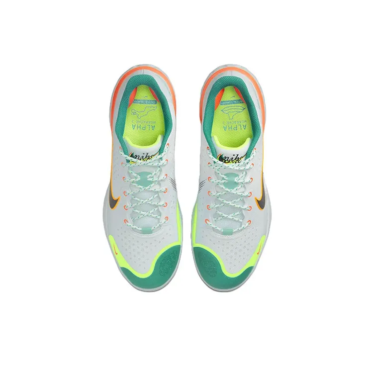 Nike Alpha Huarache Elite 3 Low 'White Infrared Volt'-3