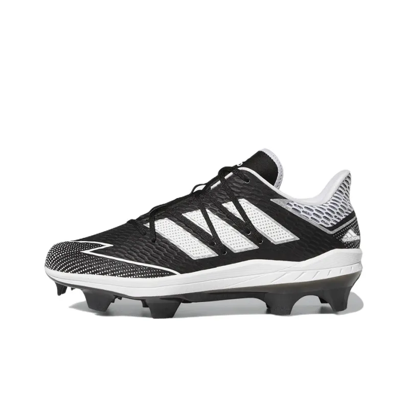 Adidas Adizero Afterburner 7 Pro Tpu Cleats Anti-Slip Wear-Resistant Low-Top Training Shoes Men's Black White-0