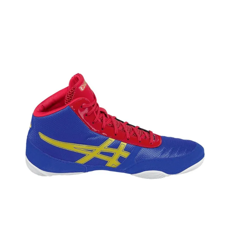 Asics JB ELITE V2.0 Abrasion Resistant Mid Top Training Shoes Men's Blue Red-1