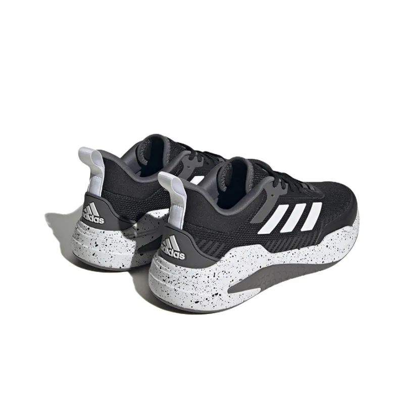 Adidas Trainer V Cushioned Anti Slip And Wear Resistant Lightweight Low Top Training Shoes Men's Black White-3