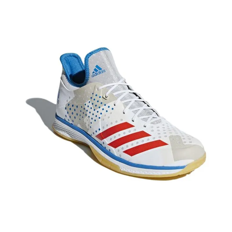 Adidas Handball Counterblast Bounce Wear-Resistant Low-Top Training Shoes Unisex White Blue Red-2