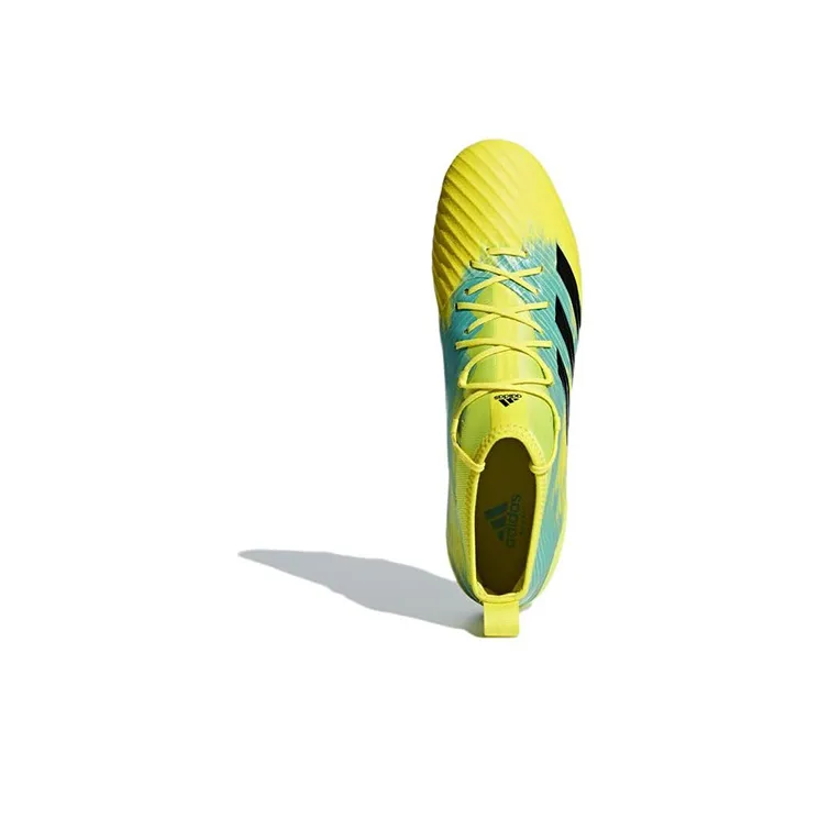 Adidas Predator Flare Fg Boots Wear-Resistant Mid-Top Training Shoes Men's Yellow-4