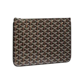 GOYARD SENAT Canvas With Leather Toiletry Bags Storage Bags Clutch Small Size Unisex 11 Colors
