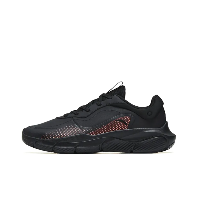 Anta Shock Absorbers With Slip Resistant And Abrasion Resistant Properties Low Top Training Shoes Men's Black Red-0