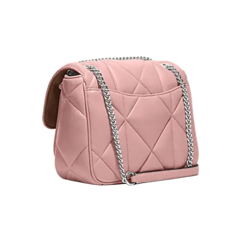 COACH Klare Sheepskin Cow Leather Patchwork Cloud Bag Shoulder Bag Crossbody Bag Medium Size Women's Pink-1