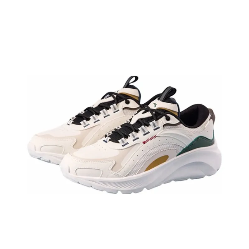 Anta Anti-Slip Wear-Resistant Low-Top Comprehensive Training Shoes Men's White Black Gray-2