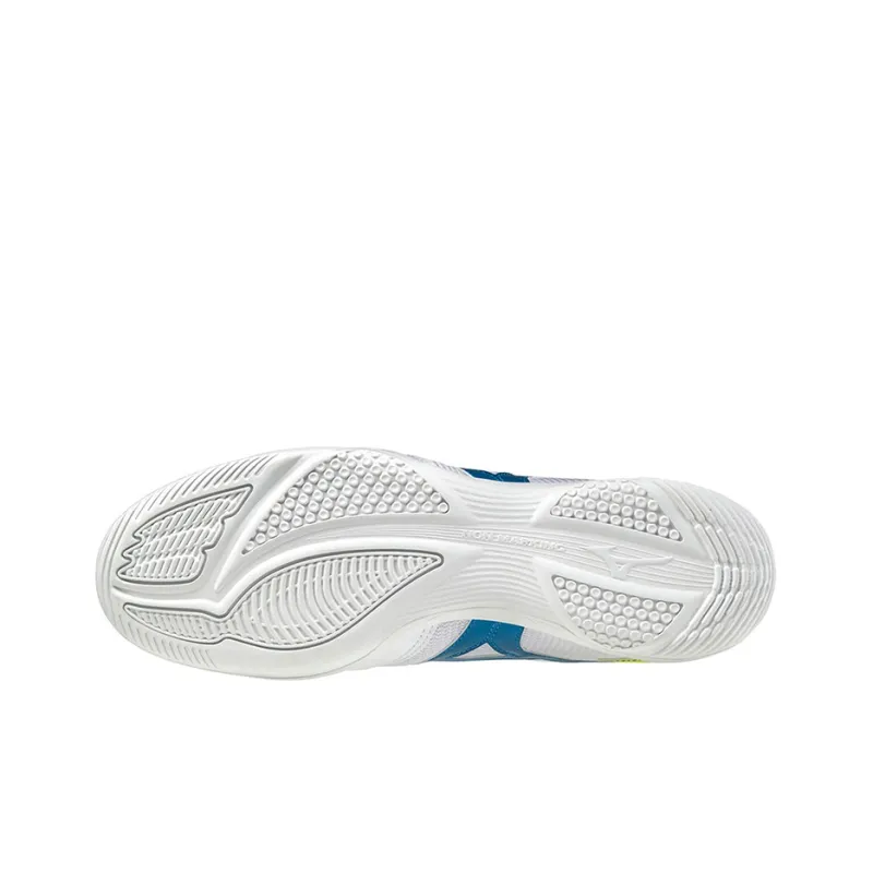 Mizuno Morelia Sala Club Low Tops Lightweight Volleyball Shoes White Blue Yellow-4