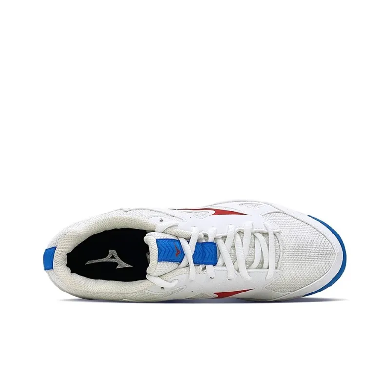 Mizuno Cyclone Speed CN Slip Resistant, Abrasion Resistant, Breathable Low Top Training Shoes Unisex White Blue Red-2