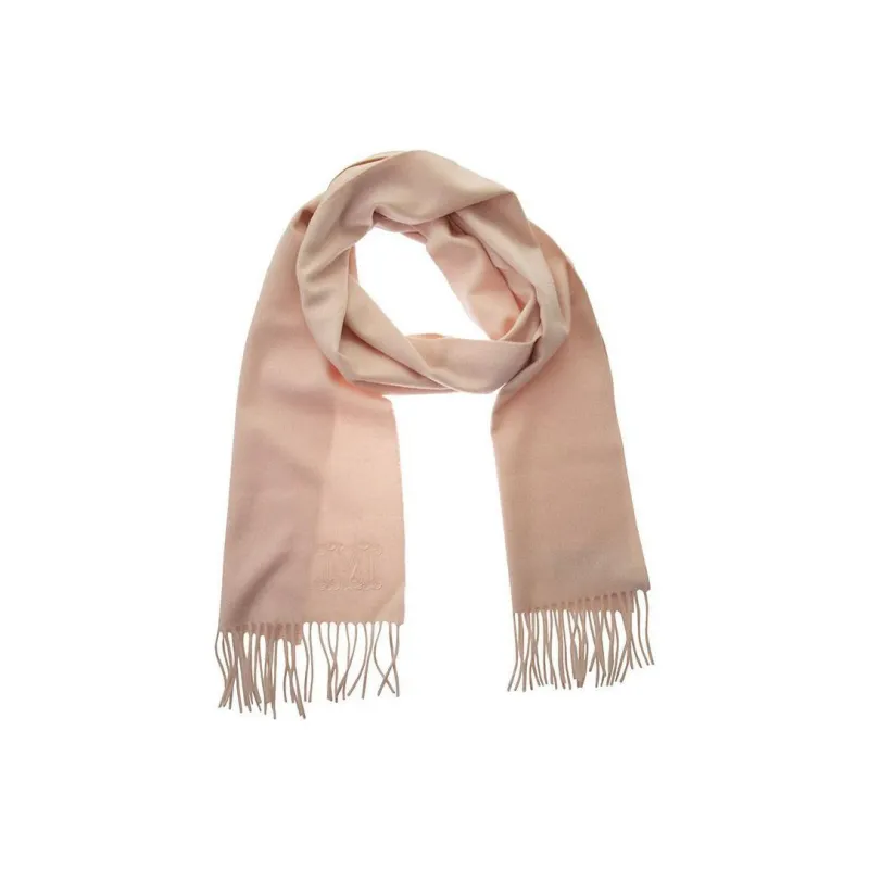 MaxMara Logo Detailed Fringed Scarf-1
