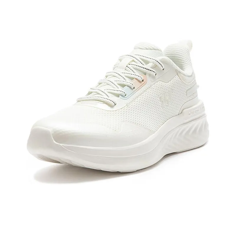 361° Cushioned Slip Resistant Abrasion Resistant Low Top Casual Running Shoes Women's White-1