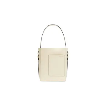 Valextra Calfskin Bucket Bag, Shoulder Bag, Crossbody Bag, Handbag Mini Women's Beige