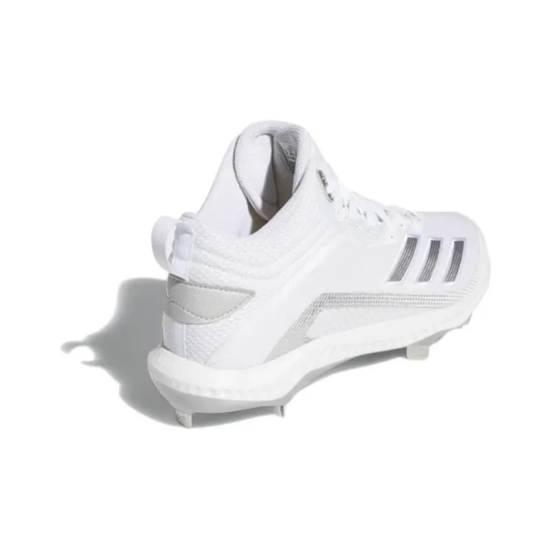 Adidas Icon 6 Bounce Mid Cleats Anti-Slip Wear-Resistant Low-Top Training Shoes Men's White-3