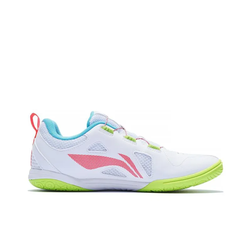 LiNing Mage ESS Durable Breathable Low Top Table Tennis Shoes Unisex White Red-1