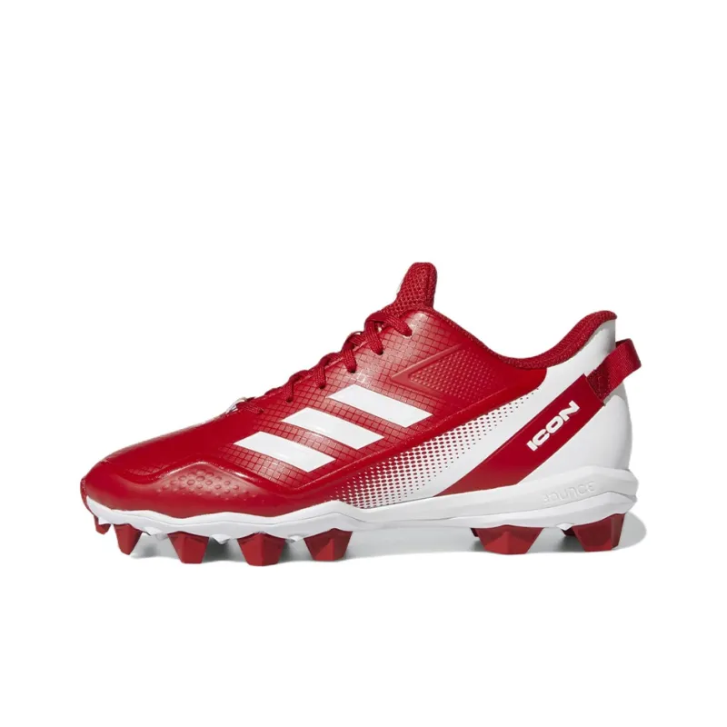 Adidas Icon 7 Mid Cleats Anti-Slip Wear-Resistant Low-Top Training Shoes Men's Red-0