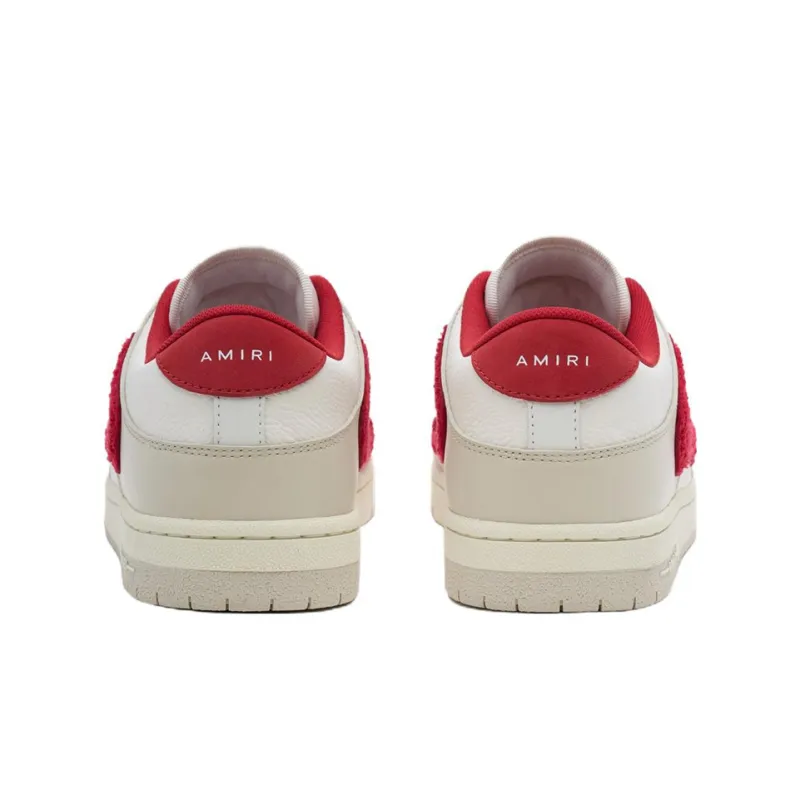 AMIRI Skel Top Low White Red Chenille-4