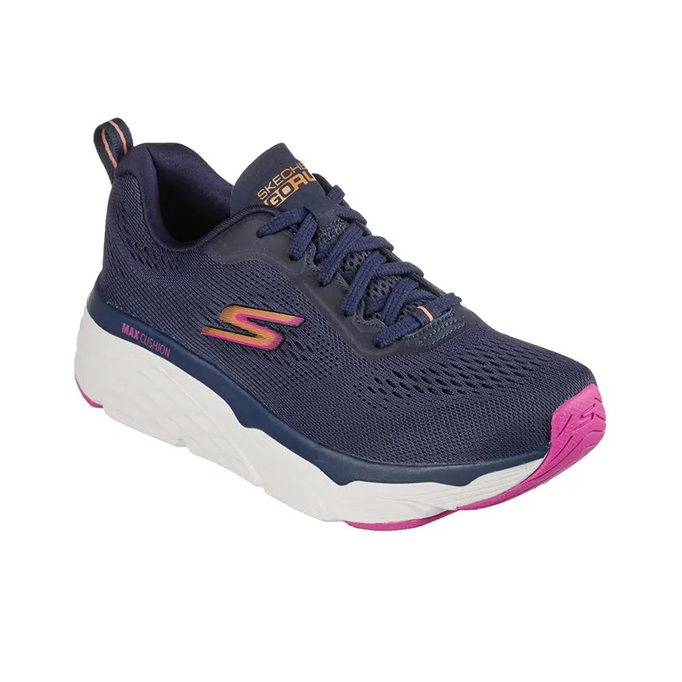 Skechers MAX CUSHIONING ELITE Training Shoes Women's Low-Top Navy Blue/Pink-2